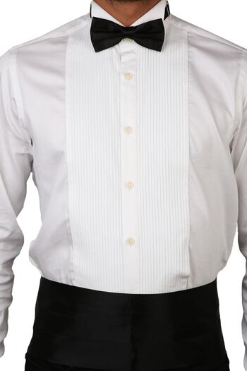 La Pescara Black Bow Tie Belt - Groom Suit Tuxedo Belt Smk50