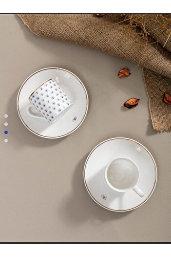 LCW HOME Lc Waikiki Göz Desenli Türk Kahvesi Fincan Seti 2'li 90 Ml Funtex