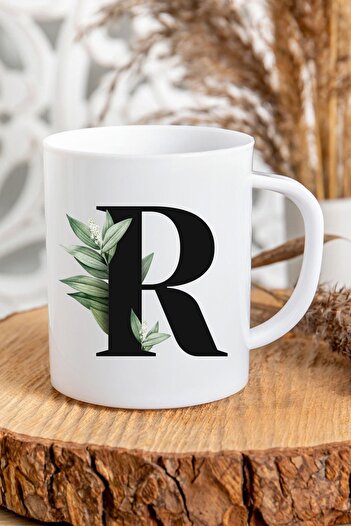 Kravatkolik Letter R Initial Printed Mug