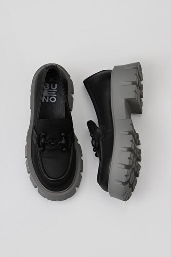 Bueno Shoes Черевики з підборами з чорної шкіри для жінок - 01wv4603