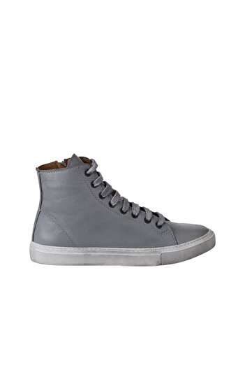 Bueno Shoes Gri Koyu Deri Kadın Spor Bot 01wr1814