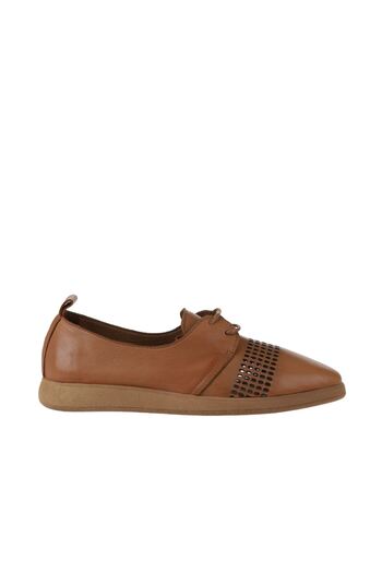 Bueno Shoes Dark Tan Leather Women's Casual Shoes - 01wy1501
