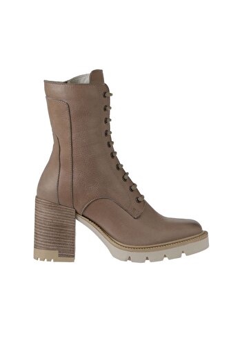 Bueno Shoes Γυναικείες μπότες με τακούνι από δέρμα βιζόν - 01wv0506