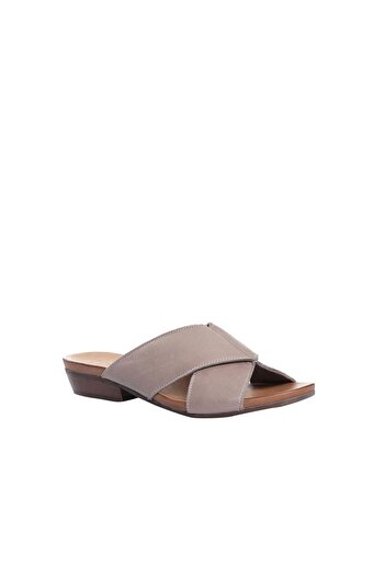 BUENO Shoes Gümüş Deri Kadın Topuklu Terlik 01wn0402