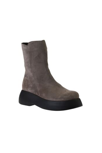 Bueno Shoes Γυναικείες μπότες με σφήνα τακούνια από βιζόν - 01wv5305