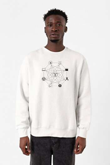 Tshirthane Sense8 Sensates Cluster Beyaz Erkek 2ip Світшот