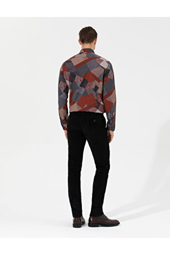 Pierre Cardin Siyah Slim Fit Kadife Kanvas Pantolon 50259715-VR046