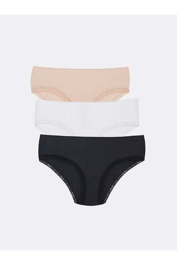 LC Waikiki Lcw Lace Detailed Bikini Panties 3 Pack
