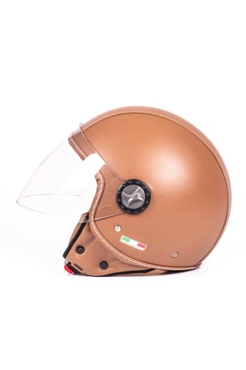 Sway 701 Kahverengi Deri Açık Kask