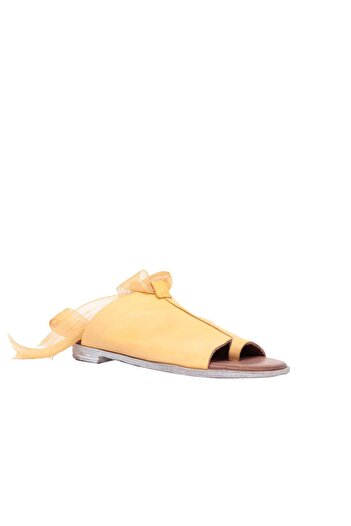 BUENO Shoes Sarı Deri Kadın Parmak Arası Sandalet 01wn5008