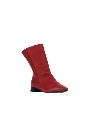 BUENO Shoes Red Leather Women's Heeled Boots 01Wr3011