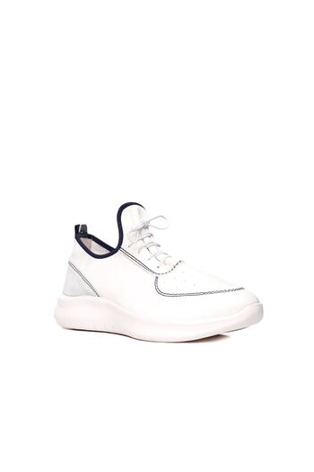 BUENO Shoes Beyaz Lacivert Deri Erkek Spor Ayakkabı 01mq10204