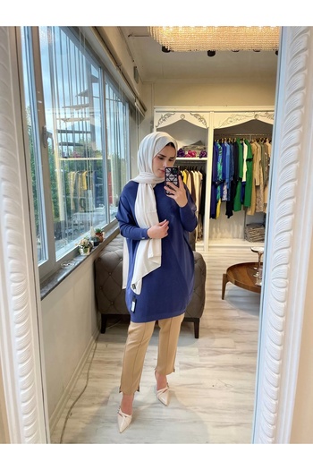 Invee 6923 Model Indigo Tunic