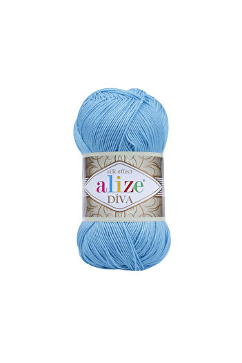 Alize Σχοινί Mercerized Diva - 346 Sky Blue - 100 γρ. 350 Μ.