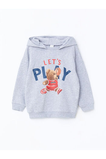 LC Waikiki Hooded Long Sleeve Printed Baby Boy Sweatshirt and Sweatpants Bottom 2-Piece Set