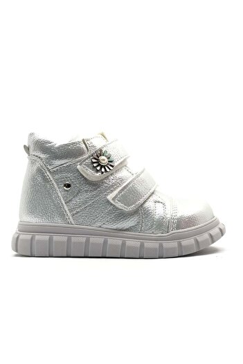 Kids Club Shoes Aydindas Double Velcro Girls' Boots SILVER