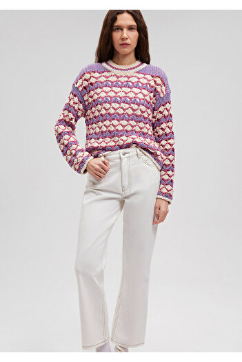Mavi Jacquard Purple Sweater Regular Fit / Regular Cut1710431-82127