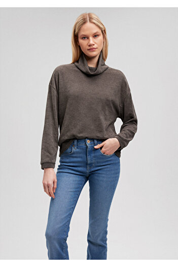 Mavi Σταντ γιακά καφέ T-shirt Regular Fit / Regular Fit1612141-86627