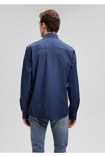 Mavi Indigo Denim Gömlek Slim Fit / Dar Kesim 0211016-18790