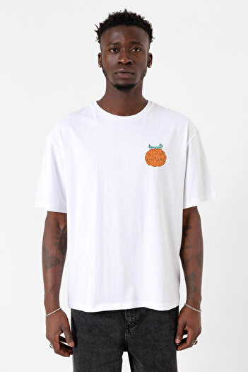 Tshirthane Аніме One Piece Mera Mera Devil Fruit Біла чоловіча футболка оверсайз