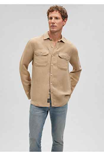 Mavi Linen Blend Brown Shirt Regular Fit / Regular Fit0210851-70369