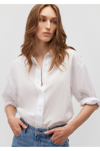 Mavi Λευκό πουκάμισο Loose Cut - 1210656 -620