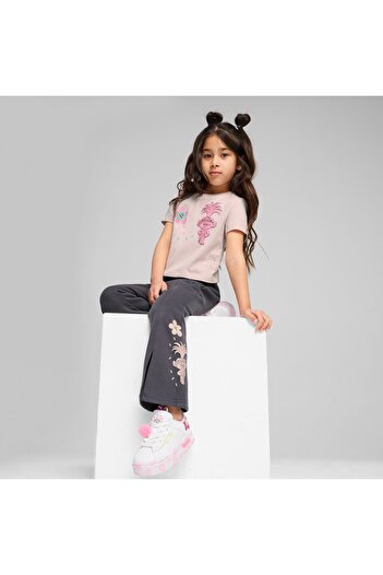 Puma Kids Pink Kids Graphic Short Sports T-Shirt