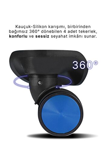Wexta Wx-210 Çivit Mavi Orta Boy Valiz