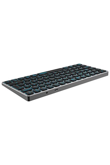 Everest / Everest KB-BT97 Siyah/Gri Bluetooth Ultra İnce+Şarjlı Q Mac/Win/Android/Ios Uyumlu Kablosuz klavye
