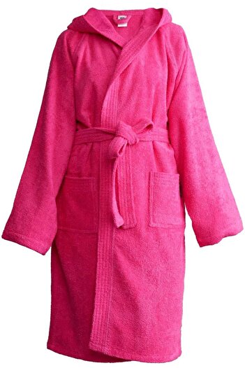 HIZSOY TEKSTİL 100% Cotton Hooded Women's / Men's Lux Bathrobe