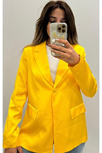 Daves Saten Kumaş Astarlı Blazer Ceket -
