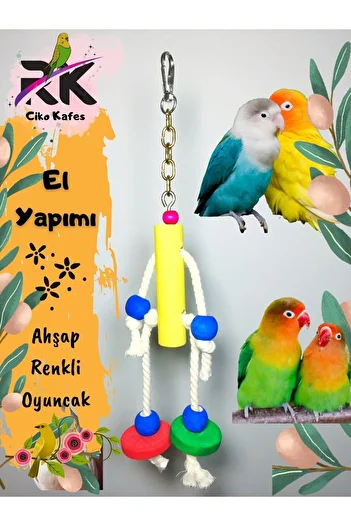 Ciko Kafes Wooden Cockatiel Toy