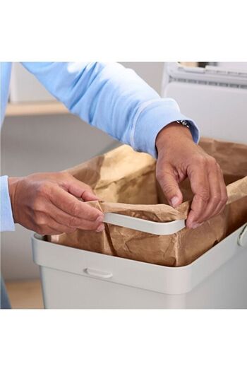 IKEA Hallbar Light Gray Trash Can Waste Separation Box 10 Lt