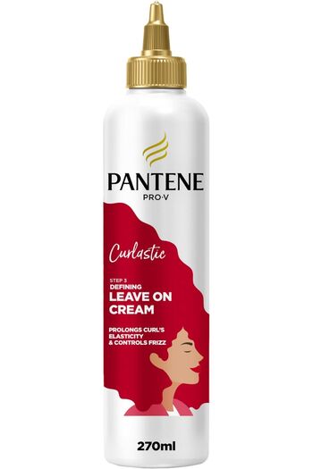 Pantene Pro-V Curlastic Defining Anti-Frizz Leave-On Cream for Lasting Elasticity, 270ml