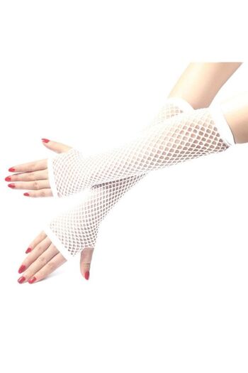 TOYFEST Long Mesh & Knitted Gloves (1 Pair)