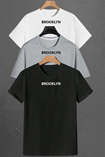 uyguntarz Brooklyn nyomott uniszex túlméretezett 3 részes pólócsomag