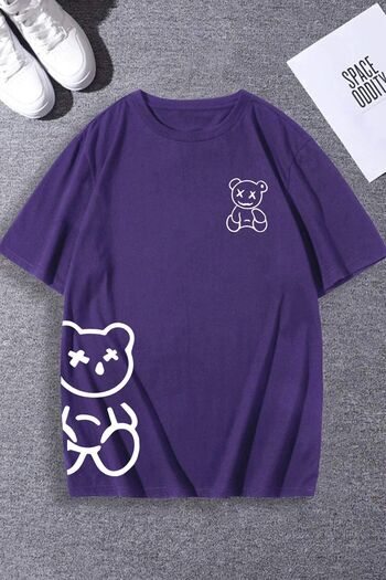 uyguntarz Uniszex Draw Bear nyomott design póló