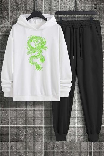uyguntarz Σετ φόρμας Unisex κινέζικης στάμπας Dragon