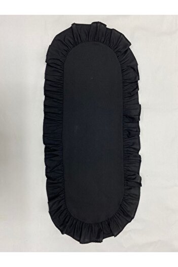 LILYUM Cotton Polyester Ruffled Oval Runner 30X80 cm