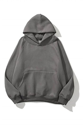 Boi Χοντρό χειμωνιάτικο Unisex βαμβακερό φούτερ - Μαύρο Λευκό Μπεζ Κόκκινο Μωβ Γκρι Basic Hoodie