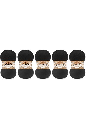 Alize Angora Gold 100Gr 5 Pieces Black Knitting Yarn