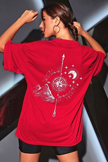 uyguntarz Unisex-T-Shirt mit Kompass-Aufdruck