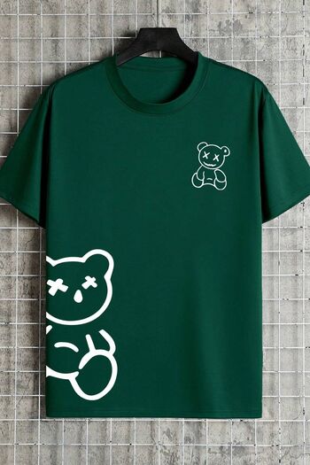 uyguntarz Μπλουζάκι Unisex Draw Bear με εμπριμέ σχέδιο