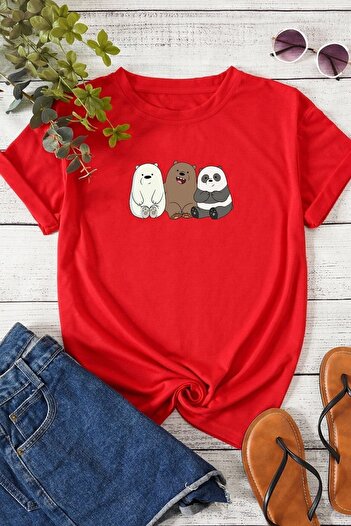 uyguntarz Unisex Weary Bears Design T-Shirt