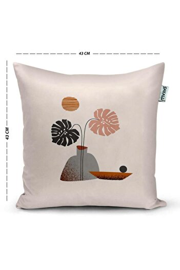 Sakallı Modern Design 3D Digital Printed Decorative 4-Piece Throw Pillow Cover