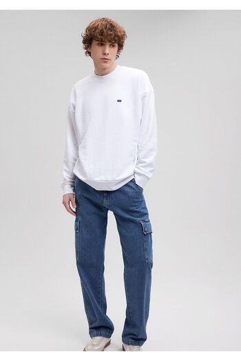 Mavi Φούτερ Crew Neck White Basic 0S10084-620
