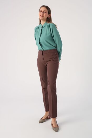 ALLDAY Mink Lycra Cigarette Trousers