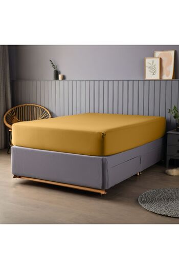 Sabia Organic 100% Cotton 90X200Cm 30cm Height Single Fitted Sheet 62 Strings (155 Tc)
