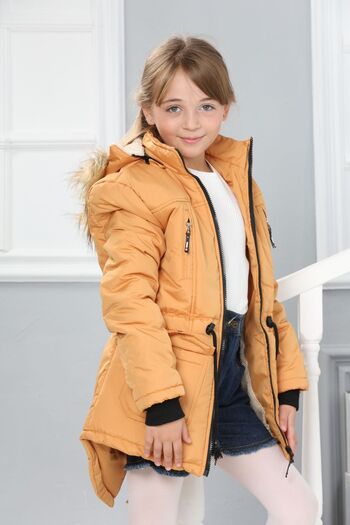 Joui Co Girl's Winter Long Coat - 12-18 Years