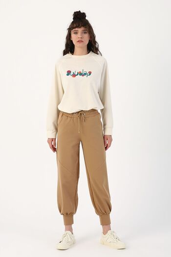 ALLDAY Dirty Beige Relaxed Cut Ribbed Sweatpants